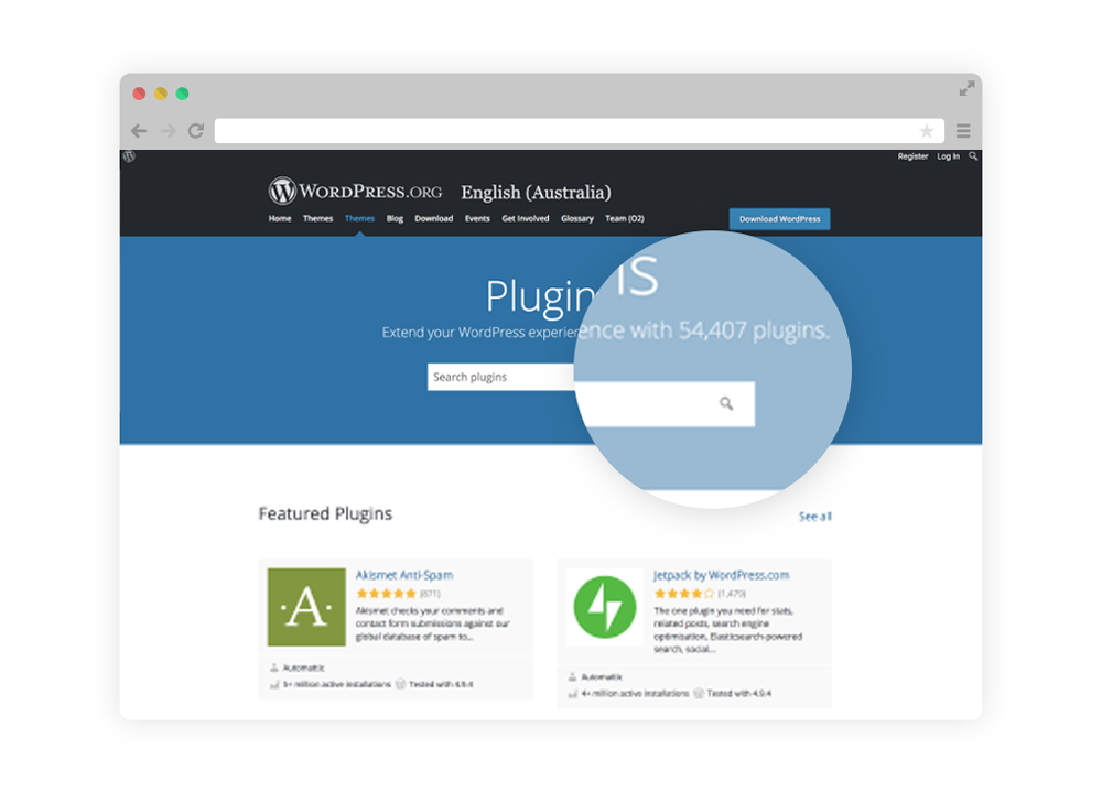 WordPress Websites Have Thousands of Features at the Click of a Button WordPress websites offer great features and functionality | WordPress vs Drupal vs Joomla vs Squarespace | Brisbane Web Design Agency