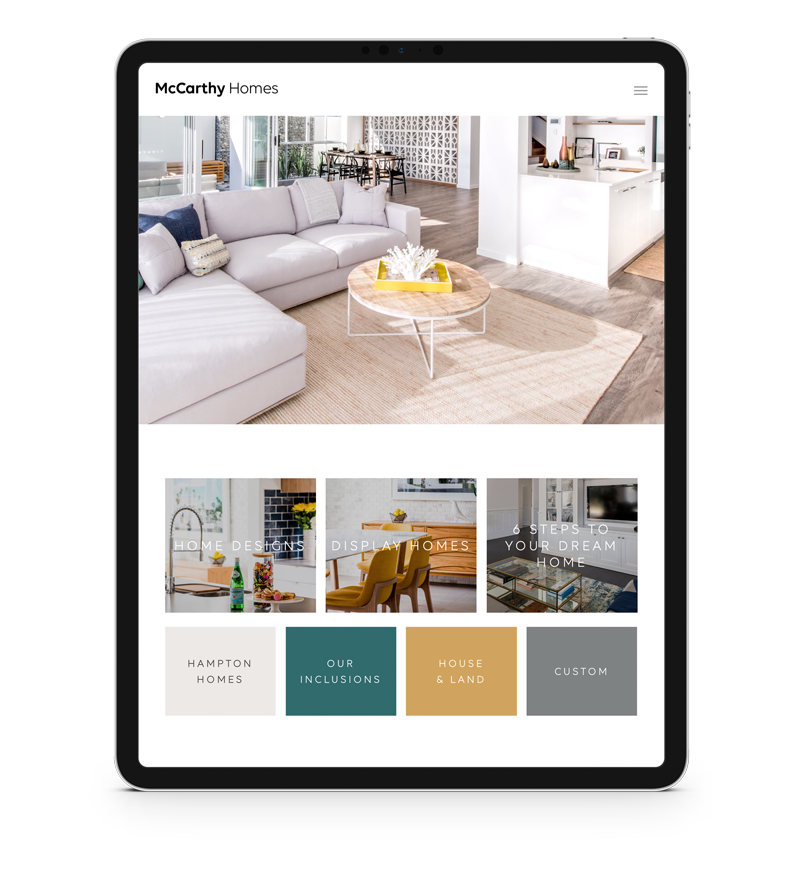 McCarthy Homes Website Design