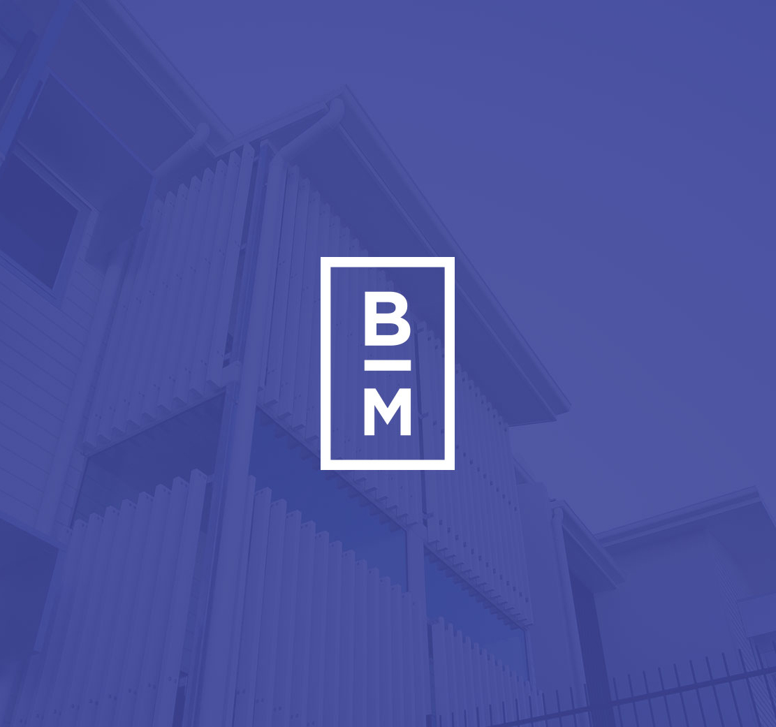 B/M logo on architecture