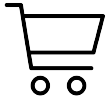 Simple shopping cart icon