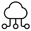 Simple network cloud icon